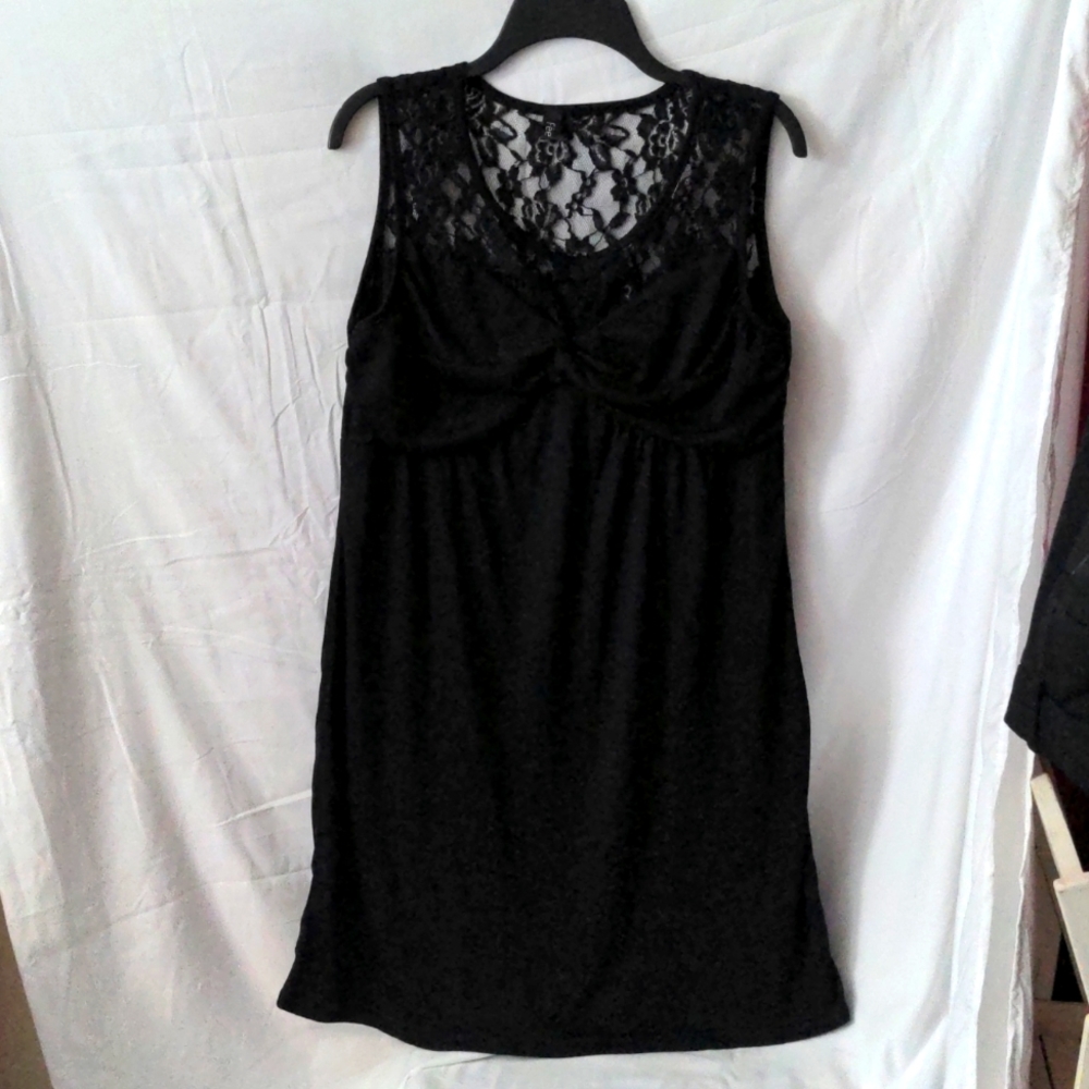 Ladies Black Jersey Dress Size L